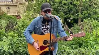 Rockin' in the Free World - Neil Young epic classic by Fergus O'Donnell busking in Royal Pavilion.