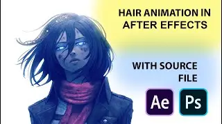 [ 2024 ] HOW TO ANIMATION GIRL HAIR  |  COMPLEX HAIR ANIMATION IN AFTER EFFECTS