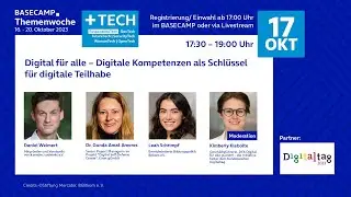 BASECAMP Themenwoche: Digital für alle – Digitale Kompetenzen als Schlüssel für digitale Teilhabe