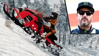BeamNG Drive - Ken Block Snowmobile Crash Reconstruction