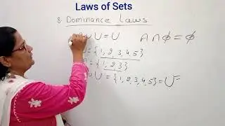 Dominance Laws in Set Theory | Set Theory in Hindi