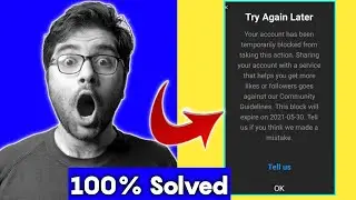 How to Fix Instagram Your account has been temporary block from this || Instagram Account Blocked