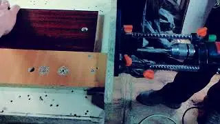 Небольшой присадочный станок своими руками. Сверление под шканты.