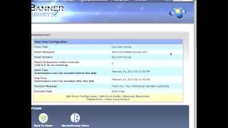 BannerSurvey: Edit Form Configuration