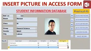 How to insert photo in Access Form|| How to insert student photo in student form using access