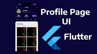 🔴 Flutter: Create Profile Page UI  With Grid VIew