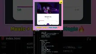🎵 Build a Stunning Music Player UI with HTML CSS & JavaScript in 60 Seconds! 😍