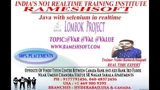 RAMESHSOFT||LOMBOK PROJECT|| @VAL & @VAR & @VALUE ANNOTATIONS
