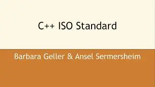 C++ ISO Standard