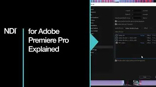 NDI for Adobe Premiere Pro Explained