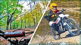 Delivering Campfire Supplies on my Enduro to a Secret Forest Clubhouse