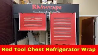 Red Tool Chest Custom Printed Refrigerator Wrap