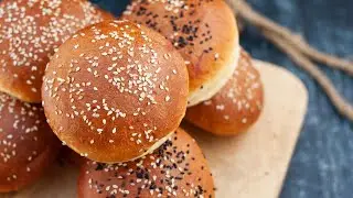 Brioche BURGER BUNS recipe - Learn how to make HOMEMADE burger buns
