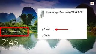 How to Fix CTRL+ALT+DEL in Windows 10 Lock Screen | CTRL+ALT+DEL Lock Screen Setting Windows 10,