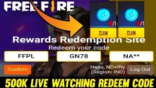 FFPL LIVE 500K WATCHING REWARDS | FREE FIRE REDEEM CODE TODAY | FF REDEEM CODE TODAY