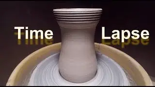 Time Lapse Pottery Video of Throwing a Vase on the Wheel