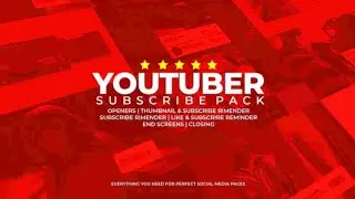 Youtuber Subscribe Pack  | After Effects Template
