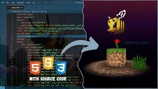 🐝 Create an AMAZING Minecraft BEE Animation with HTML , CSS & JAVASCRIPT | With Source Code 😉