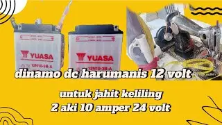 dinamo dc harumanis 12 volt untuk jahit keliling, seperti ini cara merakitnya #penjahitpemula