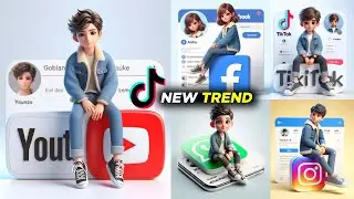 How to create 3d ai social media boy images 2024 | bing image creator | ai portrait trend 2024