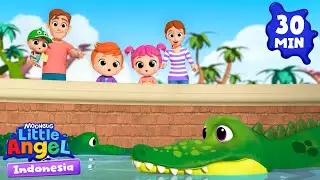 Buaya di kebun binatang | Little Angel Bahasa Indonesia | Kartun dan Lagu Anak