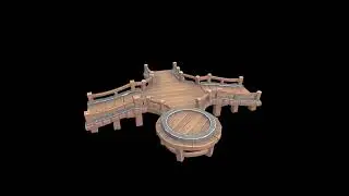 Stylized Wooden Dock Hub - Prop 3D Model | Game Asset Showcase