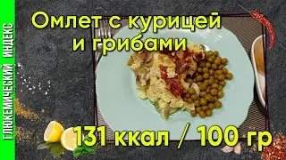 Омлет с курицей и грибами — рецепт быстрого завтрака в мультиварке
