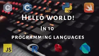 HELLO WORLD PROGRAMME IN 10 DIFFERENT PROGRAMMING LANGUAGES #coding #c #c++ #python #swift #dart #c#
