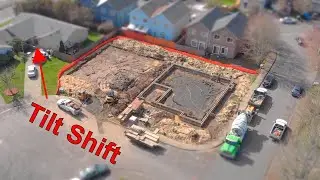 Tilt-Shift Drone Video of a Construction Site!