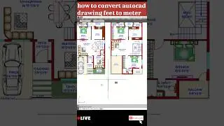 How to convert autocad drawing feet to meter