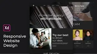 Responsive website design in Adobe XD | Agency website landing page