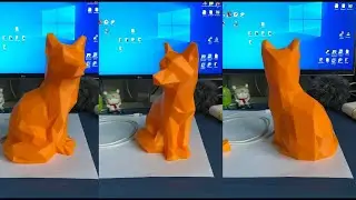 3D Печать - Стильный Полигональный Лис - Принтер Anycubic i3 Mega - Пластик DEXP PLA
