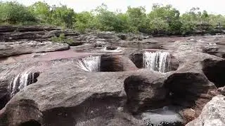Waterfalls at Los Ochos on Caño Cristales