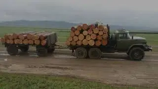 Самобытные грузовики лесовозы Монголии
