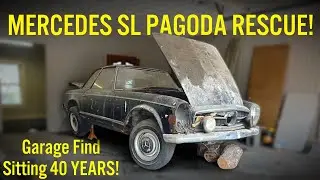 FORGOTTEN Mercedes SL Pagoda RESCUE! Sitting 40 Years! Will it RUN?!