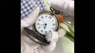 Vintage Antique Copper Steampunk Bronze Hollow Gear Quartz Pocket Watch Necklace Pendant Clock Chai