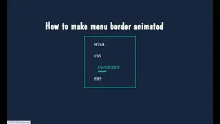 Cool Menu Border Animation Hover Effect