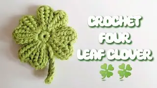 How to crochet a four leaf clover 🍀🍀#luckyleafkeychain #crochet #fourleafclover