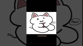 Asking my discord server to fill in an empty cat drawing! Ty to the 4 who did it :)