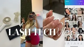 LASH TECH VLOG | BTS + NAILS TECH AGAIN?? + BOTOX TOUCH UP + CONTENT PLANNING