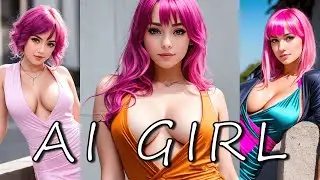 AI ART LOOKBOOK: pink hair with big big boobs