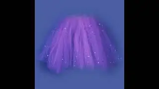 Φούστα Tutu Παιδική με Led Φως που Αναβοσβήνει Μωβ Τούλι με Ολογραφικά Αστέρια & Φεγγάρια