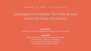 Learning from Practice  The Rudy Bruner Award for Urban Excellence Webinar