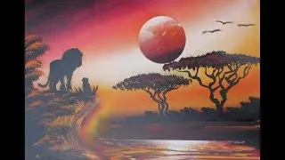 Spray paint art - Lion King - made by street artist