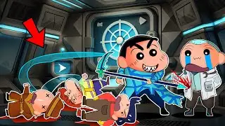 Bounty Hunter Shinchan Killed His Friends In Super Sus 😱 | Shinchan Among Us 3D | Funny Game 😂