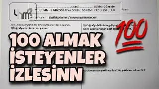 9.Sınıf Coğrafya 1.Dönem 1.Yazılı