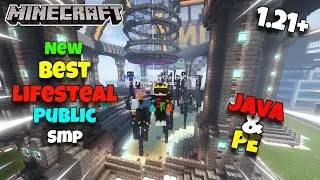 New Best Lifesteal Public Smp Server For Minecraft 🥰 | Java + PE | 1.21+ | Free To Join