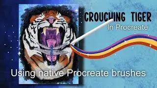 Crouching Tiger - ONLY Procreate Brushes + FREE Download