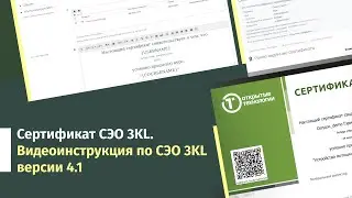 Плагин «Сертификат СЭО 3KL».  Видеоинструкция по СЭО 3KL v 4.1