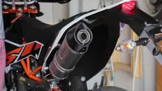 KTM SMC R 690 Leo Vince SBK LV one vs KTM orginal exhaust: SOUND